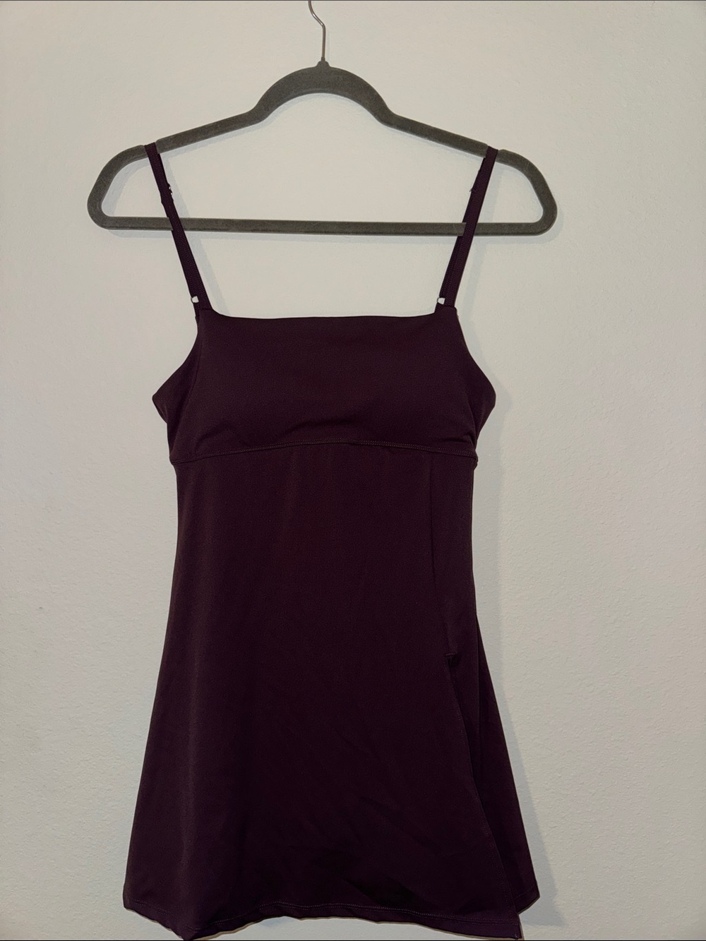 Spaghetti Strap Dress in Deep Plum
